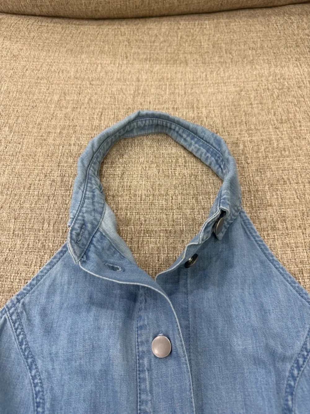 Free People Denim Halter Button-Front Dress NWT - read description!!! - Picture 2 of 6